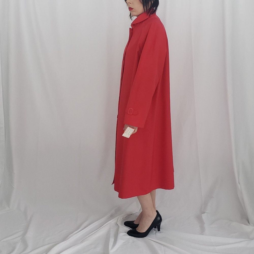 70s‎ Deadstock Red Trench Coat - Picture 2 of 6